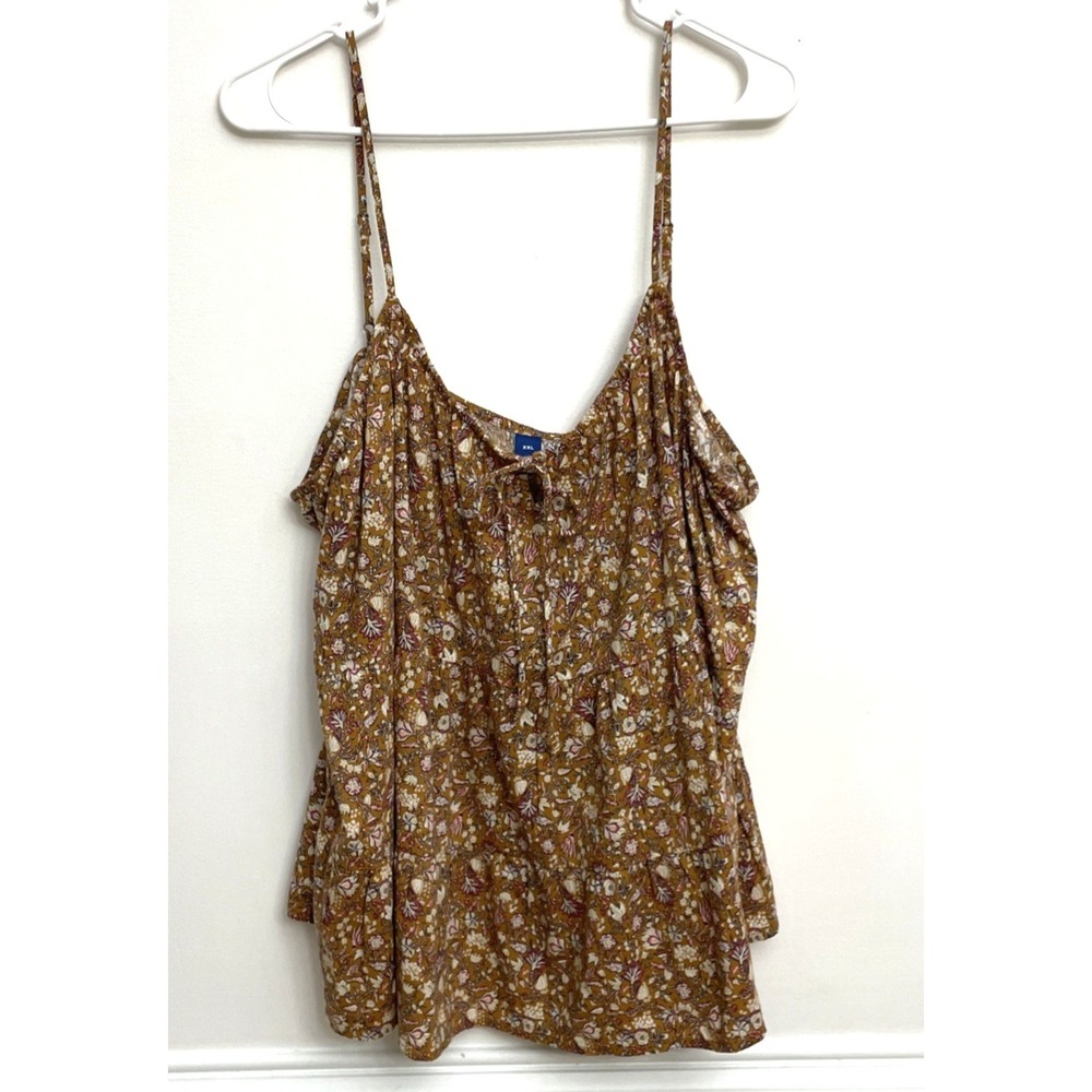 Old Navy Sleeveless Tiered Floral Cami‎ Swing Blouse Adjustable Spaghetti Strap